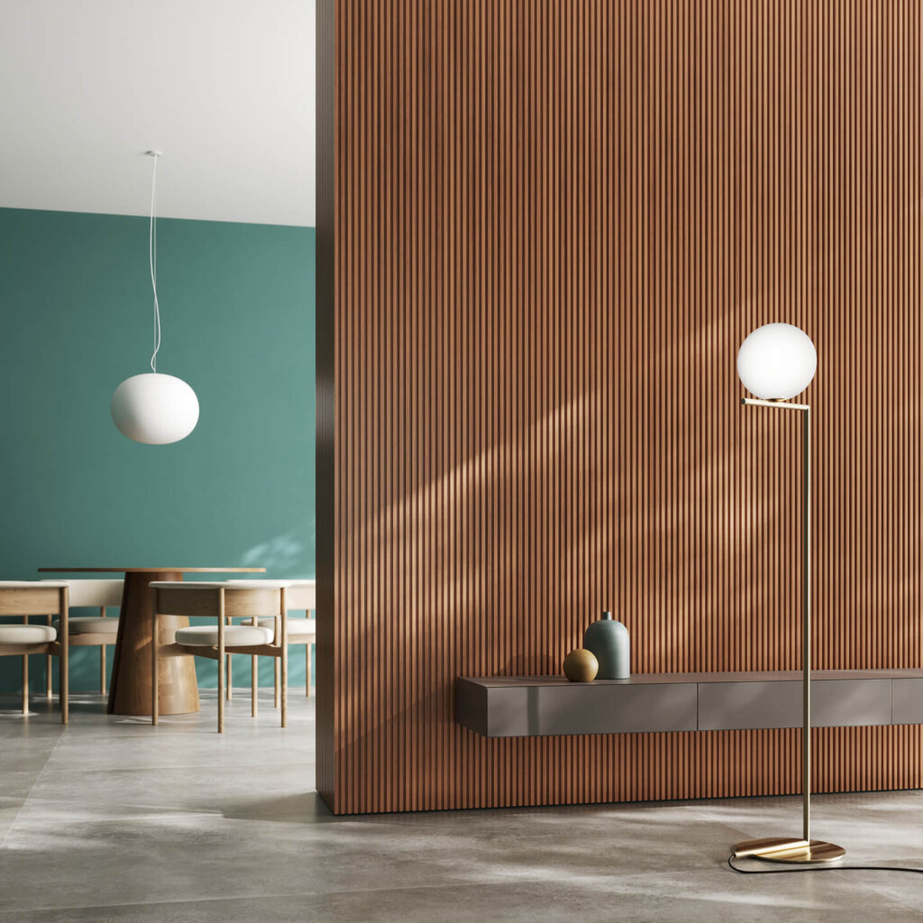 Boiserie VERTICAL Millerighe Teak