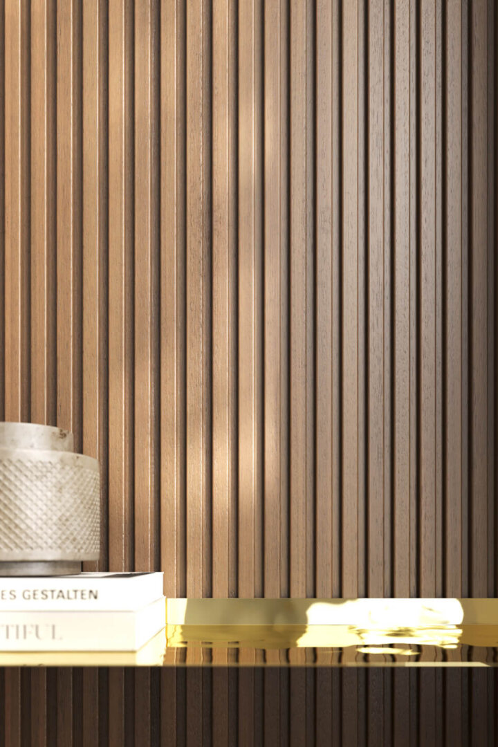 Boiserie Quadra 18 Noce chiaro Boiserie Vertical QUADRA 18 Noce chiaro